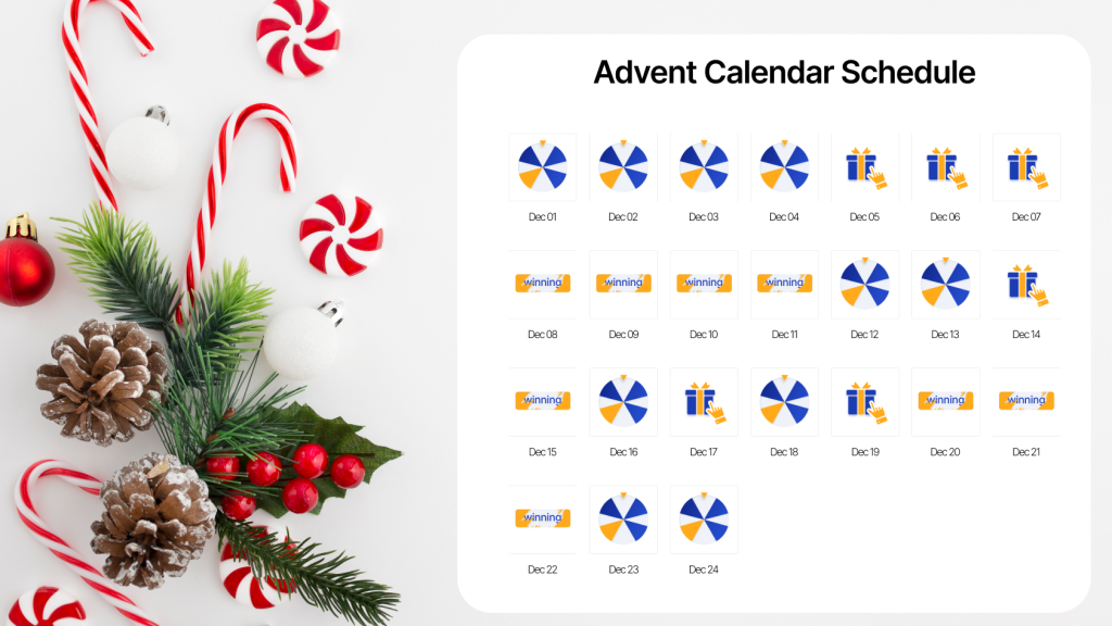 Advent calendar schedule