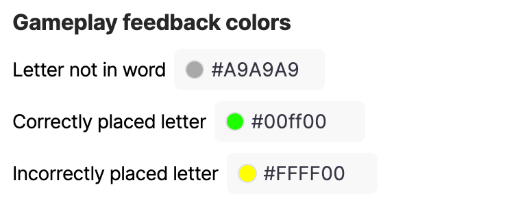 Wordle campaign feedback colours