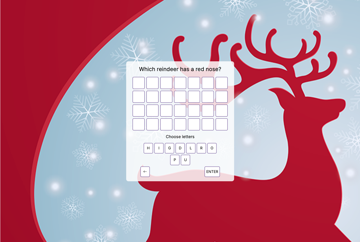 Advent calendar marketing campaign idea: Christmas Wordle