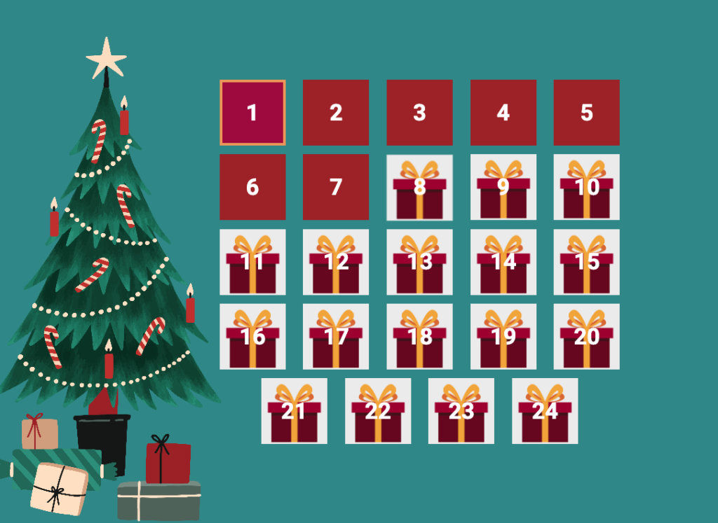 Christmas tree advent calendar campaign idea