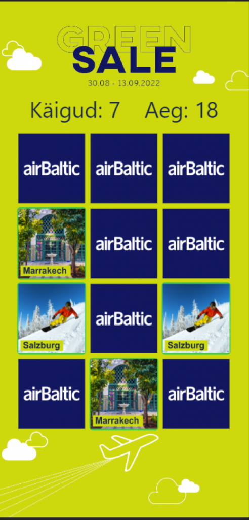 AirBaltic memory game