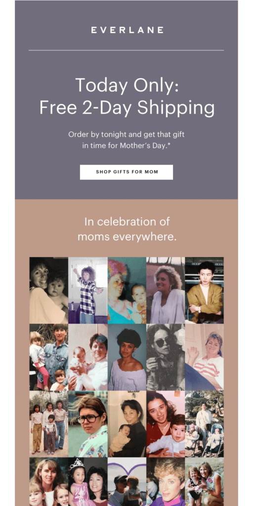 Mothers day free shipping