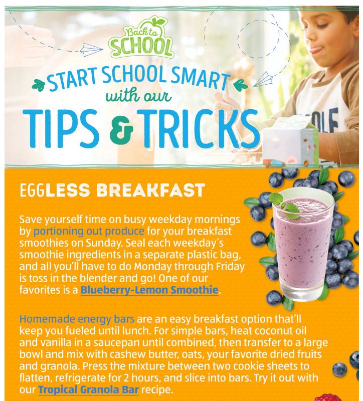 Back to school breakfast tips