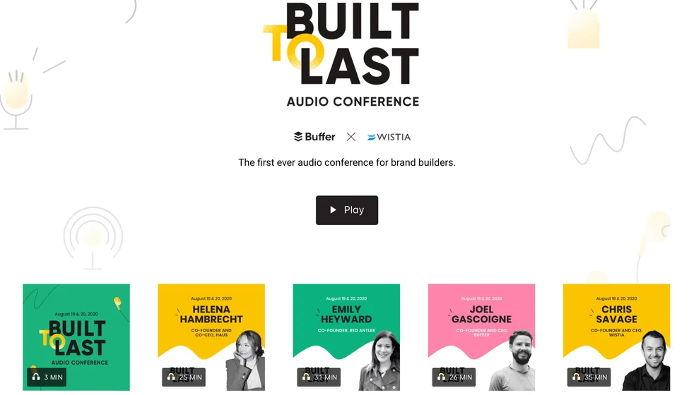 Interactive marketing examples: Built to last audio conference