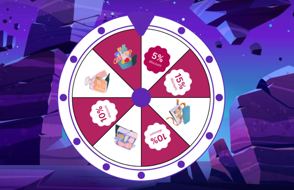 Gamified email lead generation: Wheel of fortune